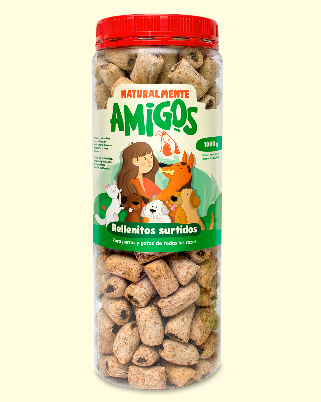 Rellenitos Naturales para Perros | Snack Surtido con Proteína y Fibra + Omega 3