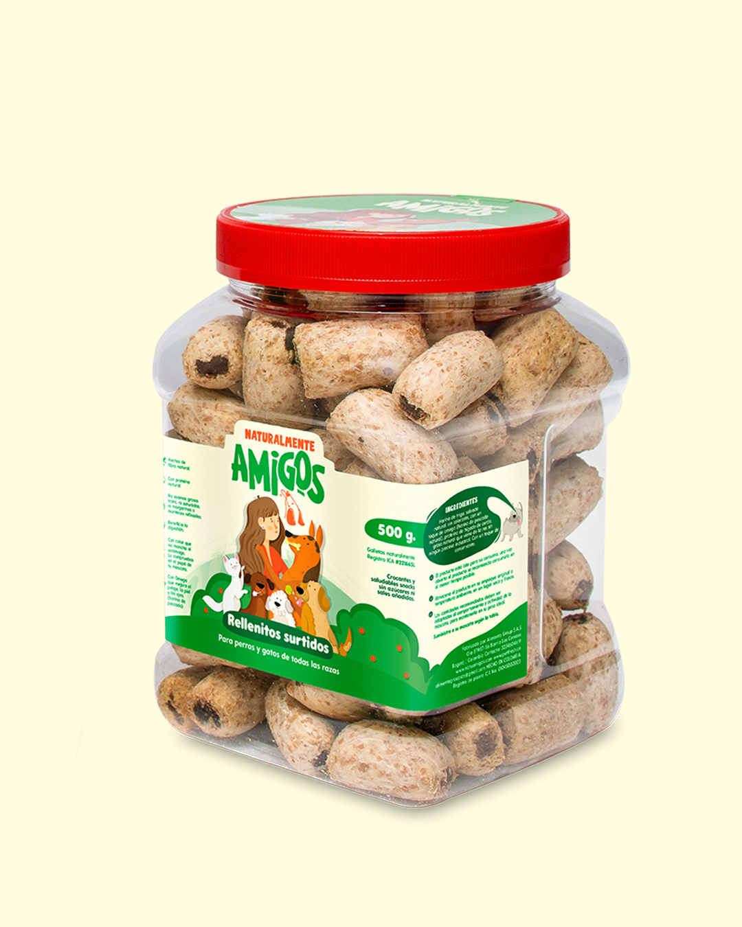 Rellenitos Naturales para Perros | Snack Surtido con Proteína y Fibra + Omega 3