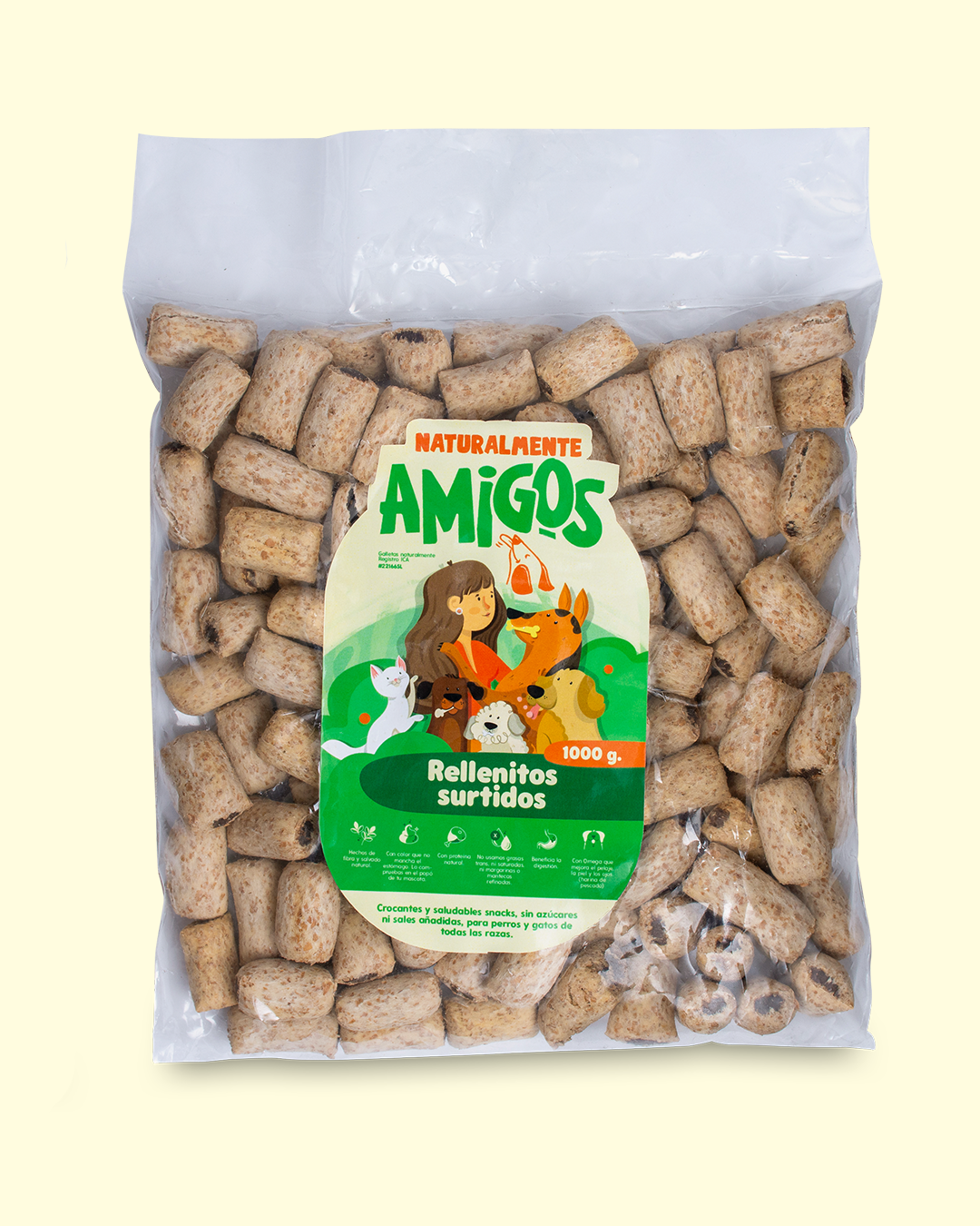 Rellenitos Naturales para Perros | Snack Surtido con Proteína y Fibra + Omega 3
