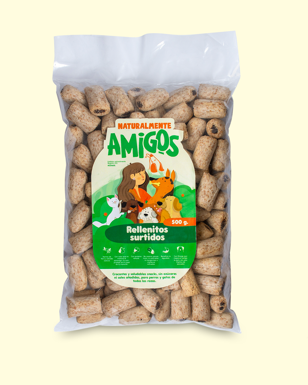 Rellenitos Naturales para Perros | Snack Surtido con Proteína y Fibra + Omega 3