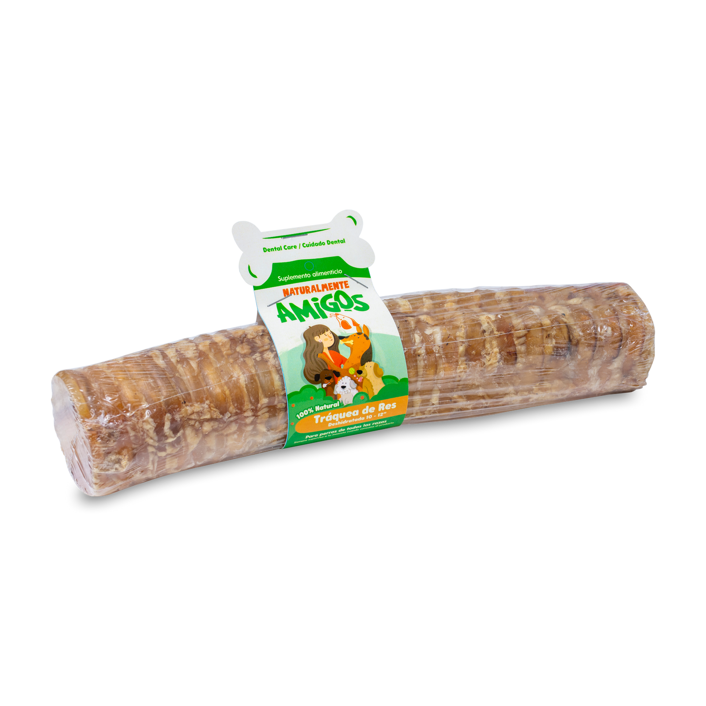 Tráquea de res GRANDE 10¨- 12" natural y deshidratada