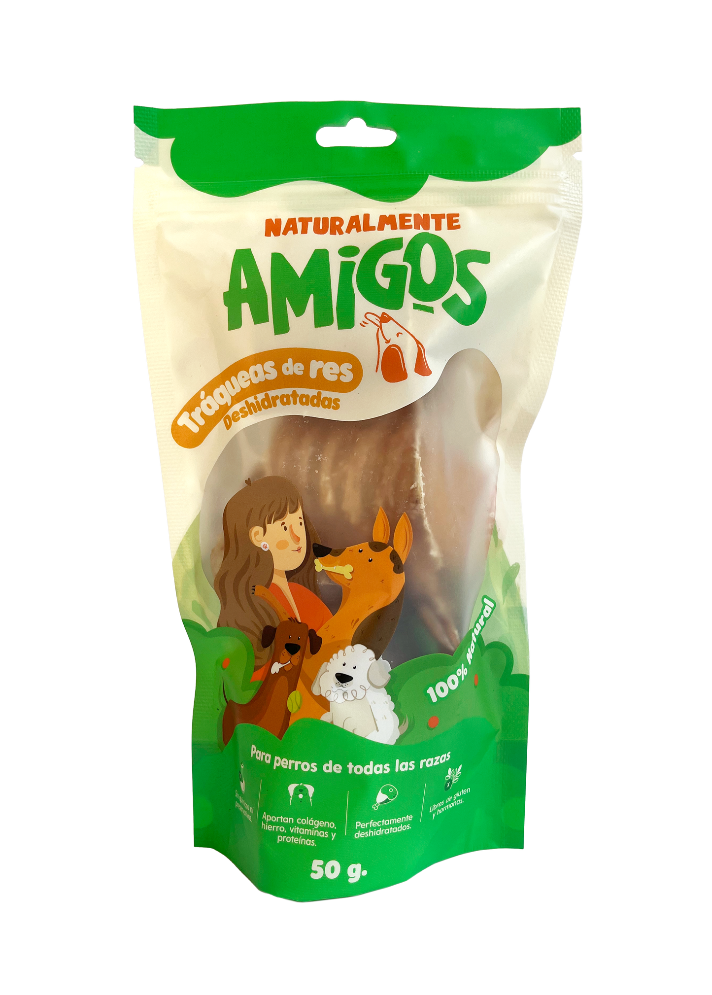 Tráqueas de Res Deshidratadas en Recortes | Snack Natural con Colágeno para Perros