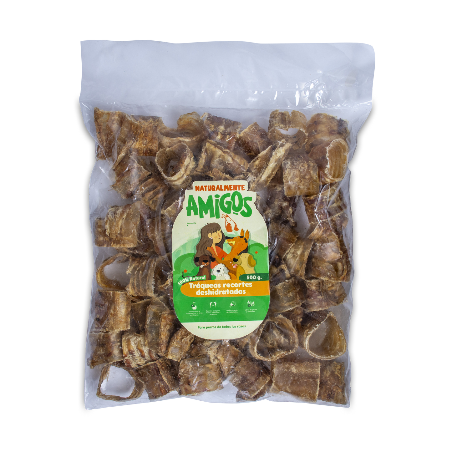 Tráqueas de Res Deshidratadas en Recortes | Snack Natural con Colágeno para Perros